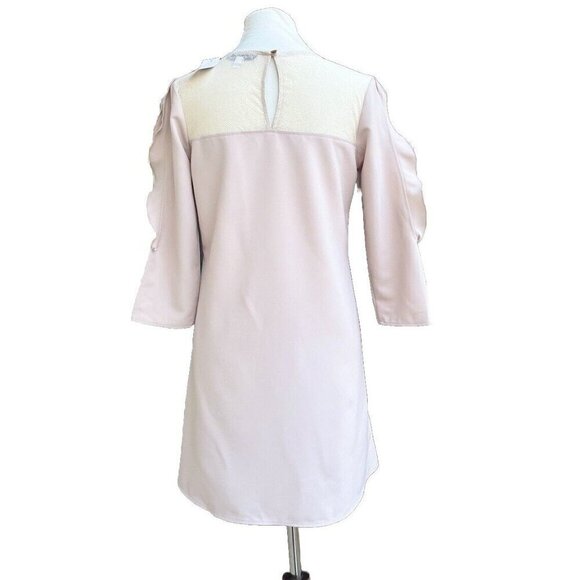 The Vanity Room Womens Split Sleeve Lace Contrast Dress Size M - Picture 2 of 15